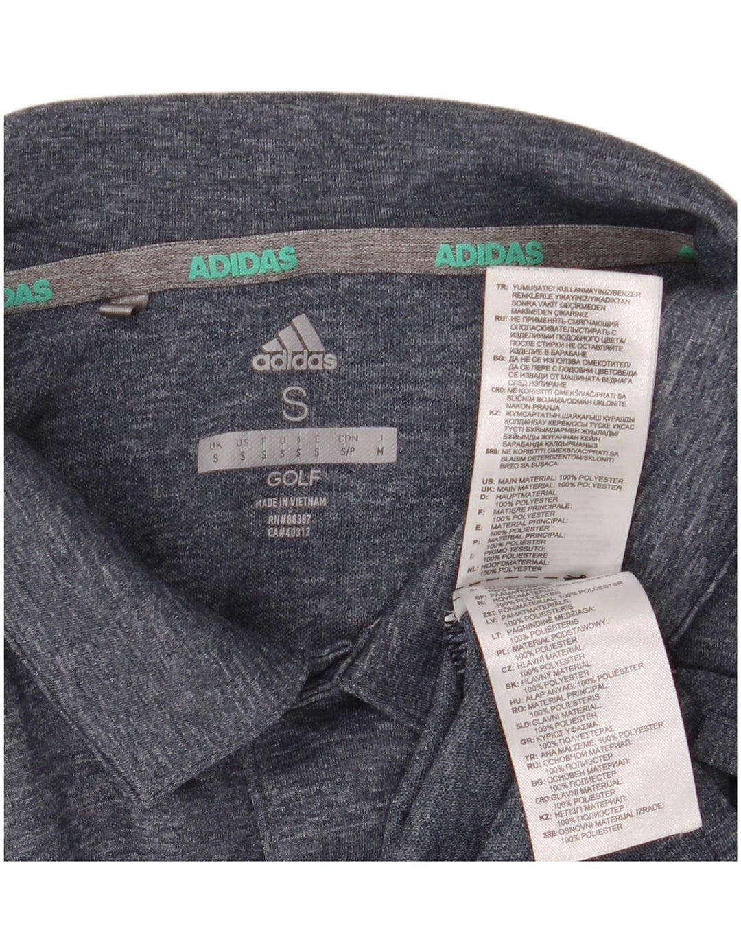 Adidas Herren Golf-Poloshirt, klein, blau, Polyester