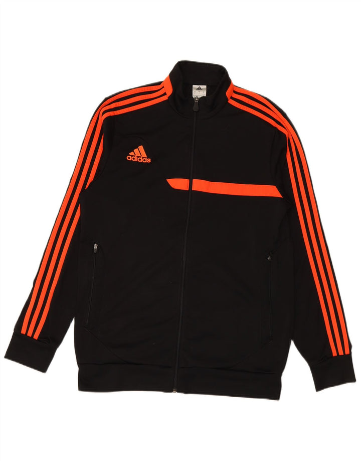 ADIDAS Herren-Trainingsanzug-Top-Jacke, Mittelschwarzes Farbblock-Polyester