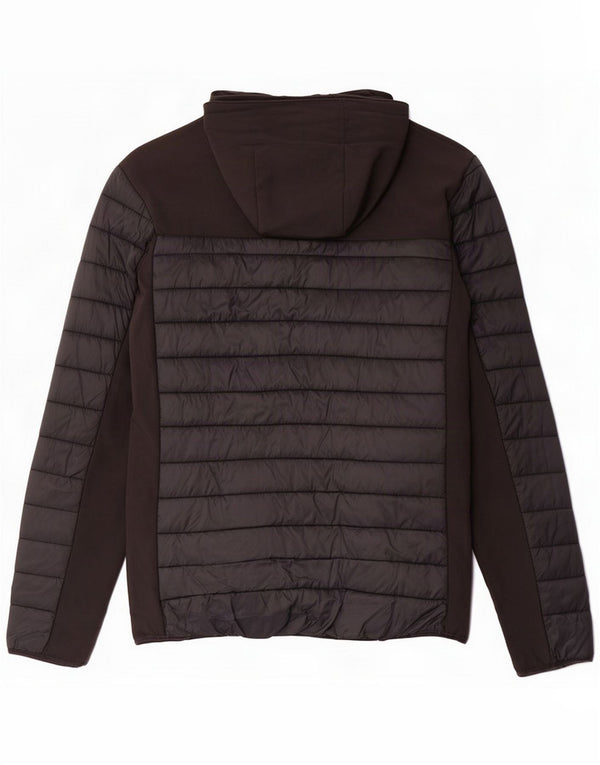 Mountain Warehouse gepolsterte Herrenjacke mit Kapuze, UK 40, großes schwarzes Nylon
