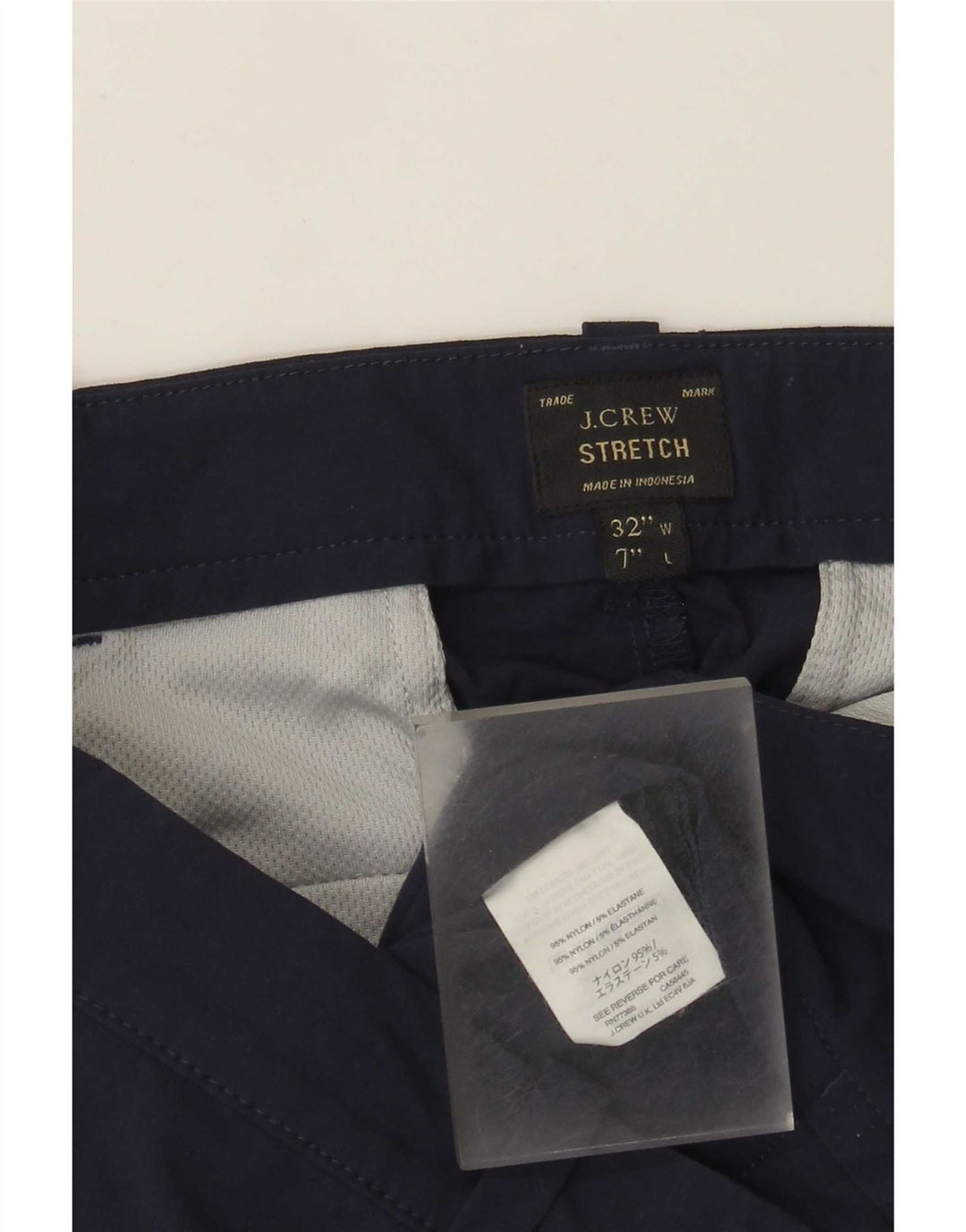 J. Crew Herren-Chinoshorts, Größe M, W32, marineblaues Nylon
