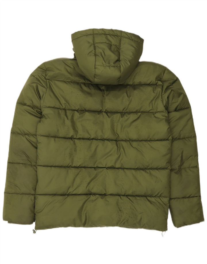 ELLESSE Wattierte Herrenjacke mit Kapuze, UK 36, Größe S, Grün, Polyester
