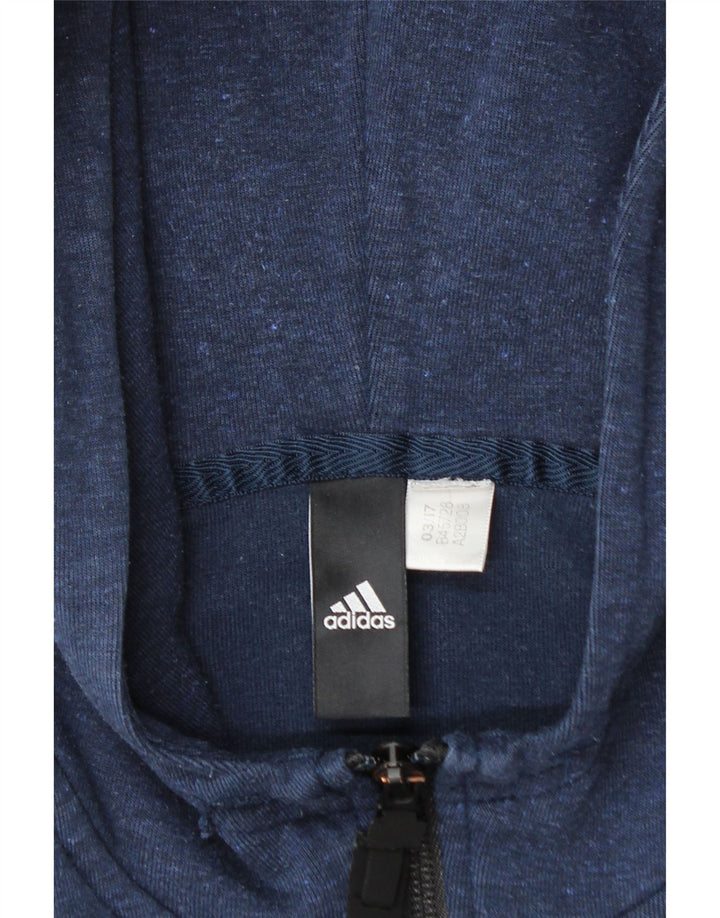 Adidas Herren-Kapuzenpullover mit Reißverschluss, klein, Marineblau meliert