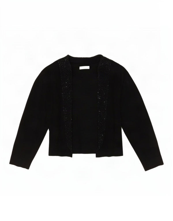 Calvin Klein Damen Boleropullover UK 14 Large Schwarz Rayon
