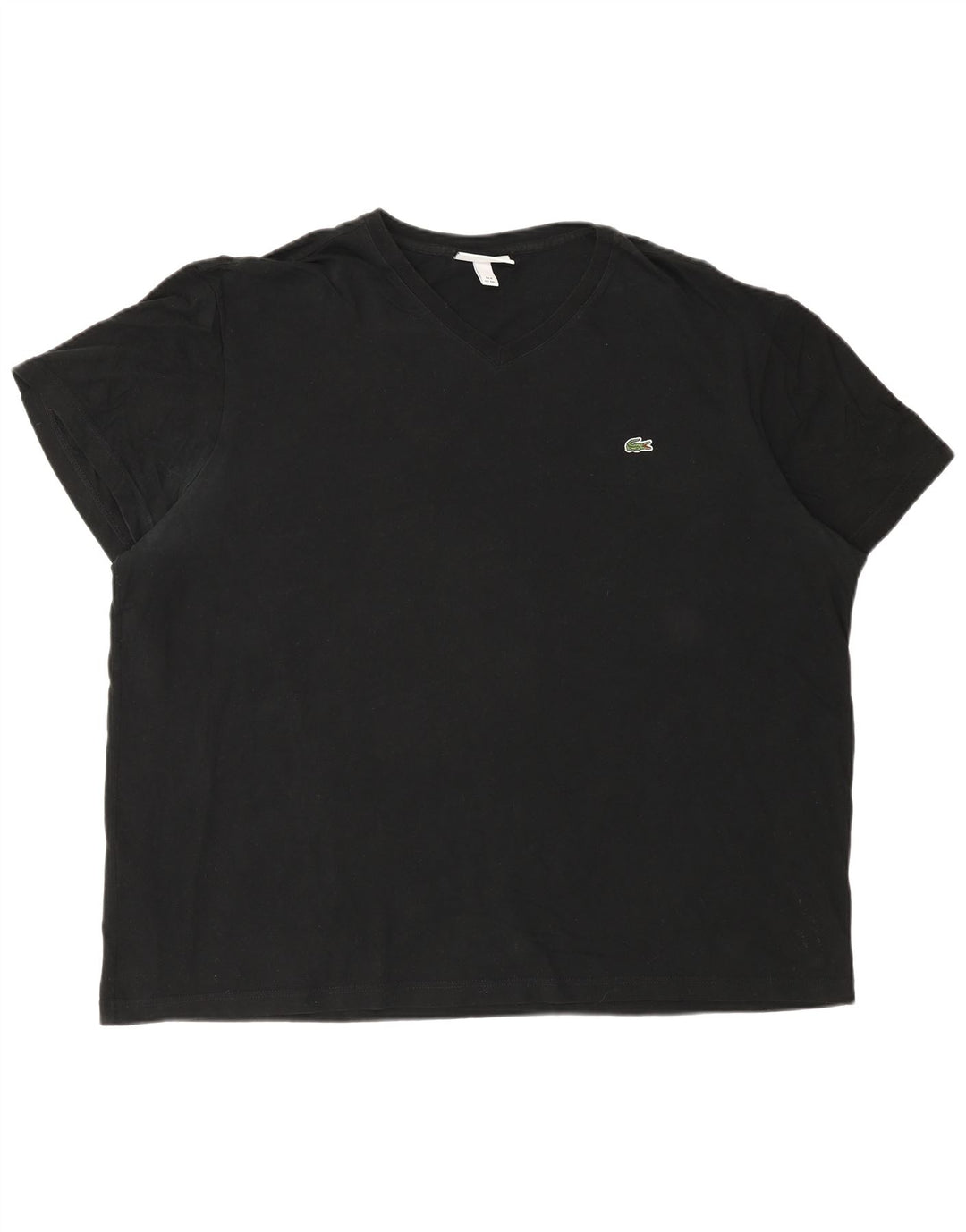 Lacoste Herren T-Shirt Top Größe 8 3XL Schwarze Baumwolle
