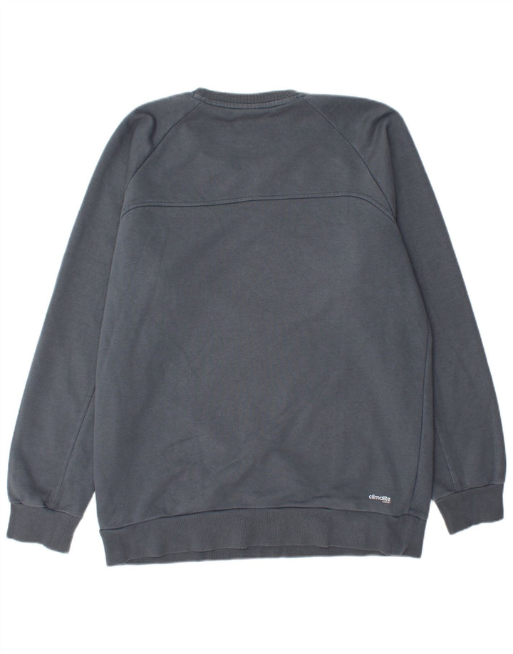 ADIDAS Herren Climalite Sweatshirt Pullover große marineblaue Baumwolle