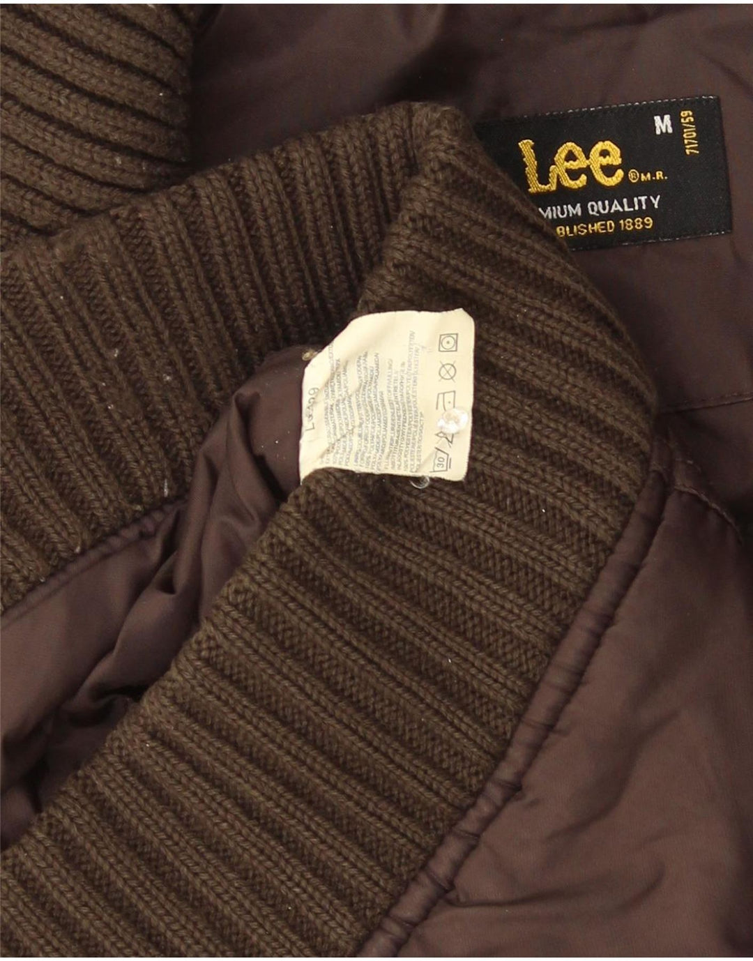 Lee Herren Bomberjacke UK 38 Mittelbraunes Polyamid