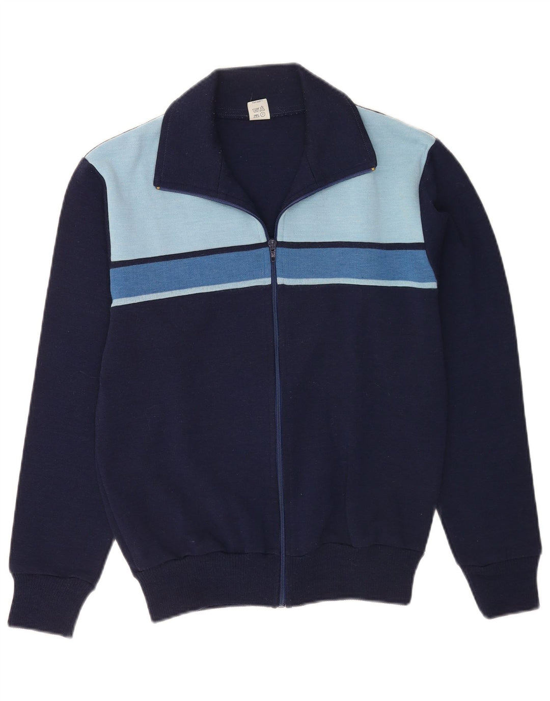 Vintage Herren-Trainingsanzug-Top-Jacke IT 48 Medium Navy Blue Colourblock