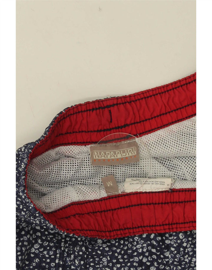 Napapijri Herren Badeshorts mit geographischem abstraktem Muster, mittelgroß, Marineblau