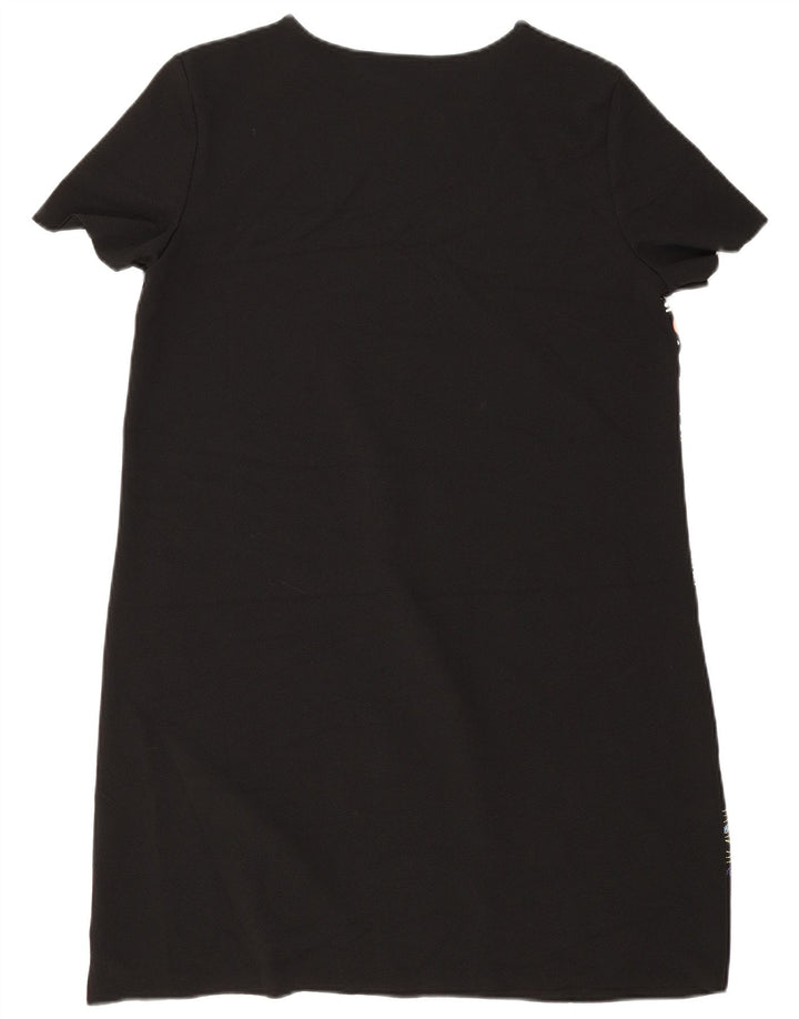 Zara Damen-Etuikleid mit abstraktem Muster, Gr. 14, mittelschwarz
