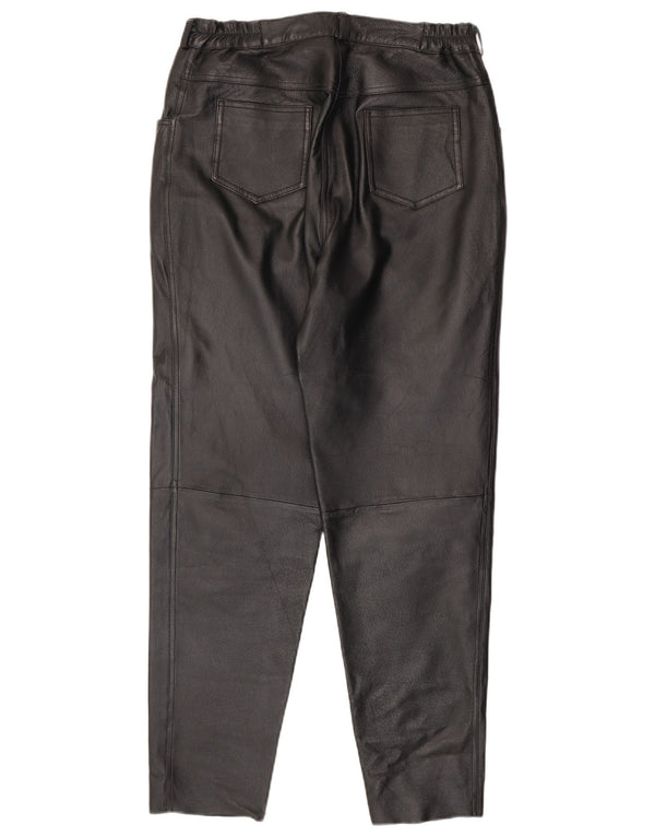 Woodpecker Damen Tapered Lederhose UK 16 Large W34 L31 Schwarz