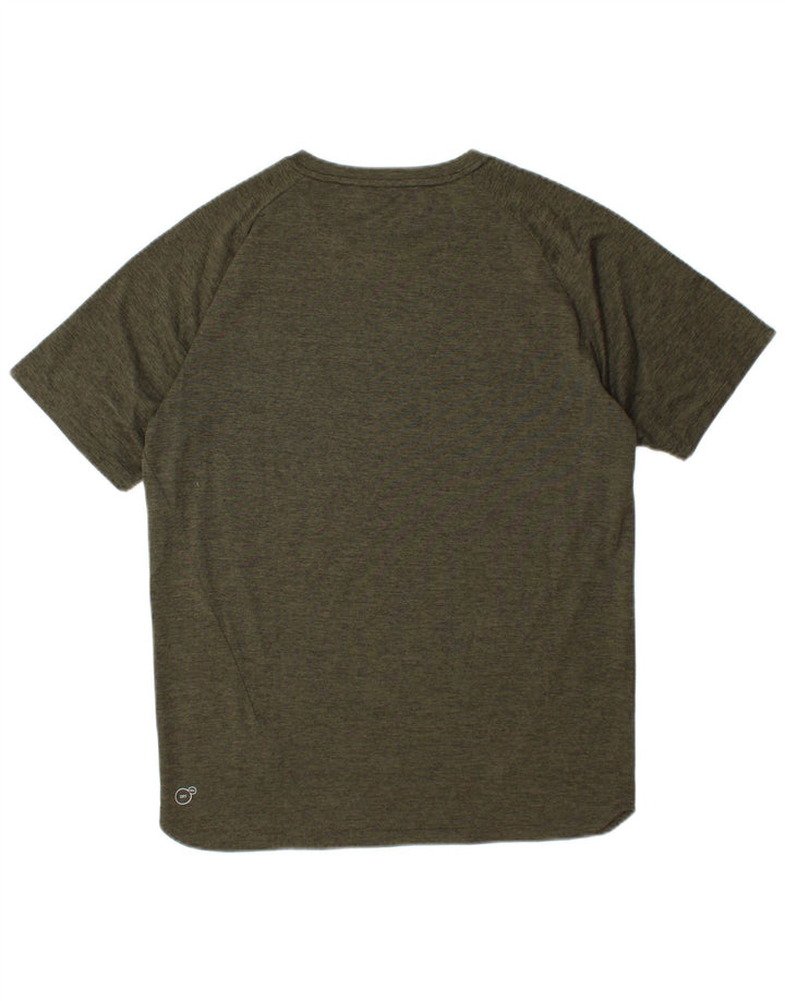 Puma Herren Grafik T-Shirt Top Small Khaki Polyester
