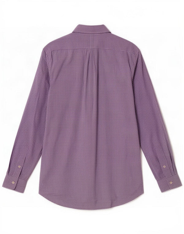 Polo Ralph Lauren Herrenhemd aus mittelvioletter Gingham-Baumwolle