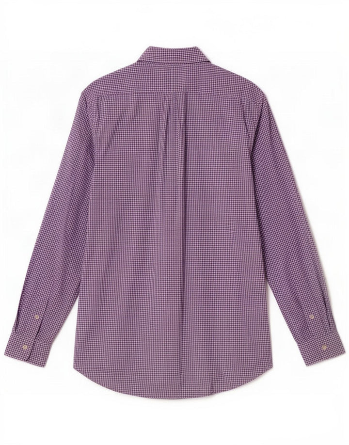 Polo Ralph Lauren Herrenhemd aus mittelvioletter Gingham-Baumwolle