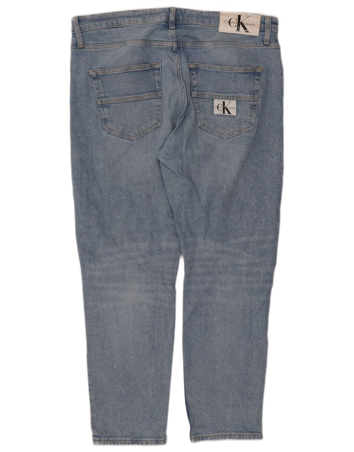 Calvin Klein Herren Dad Slim Jeans W34 L28 Blaue Baumwolle