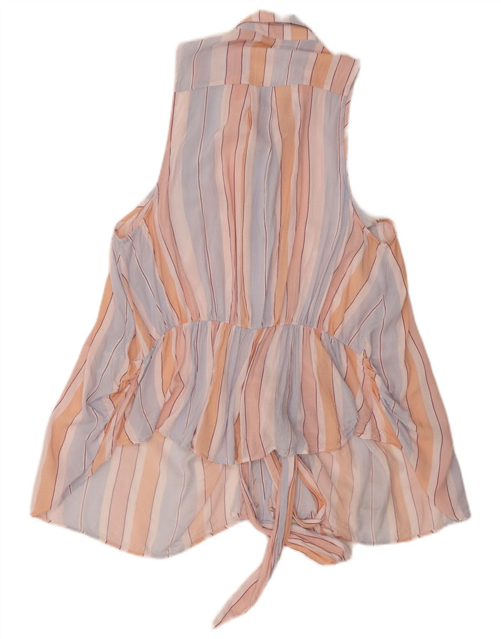 Free People Damen-Hemdbluse UK 12 Medium Mehrfarbig gestreift