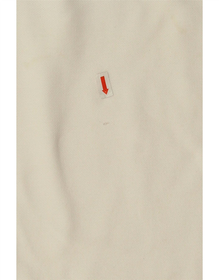 Slam Herren-Poloshirt, groß, aus weißer Baumwolle