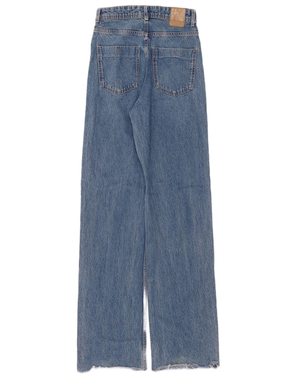 Zara Damen-Jeans mit weitem Bein, EU 36, XS, W26, L34, Blau