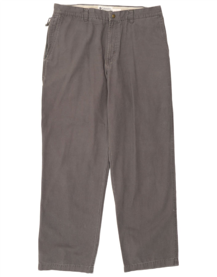 Columbia Herren-Cargohose mit normaler Passform, W36, L32, graue Baumwolle