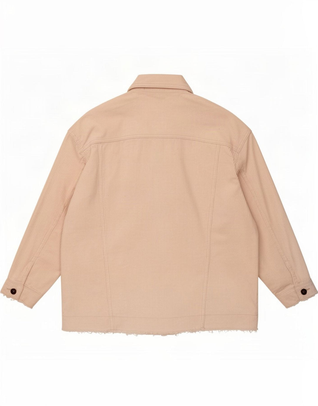 Übergroße Cordjacke für Damen von Zara, UK 14, mittlere, cremefarbene Baumwolle