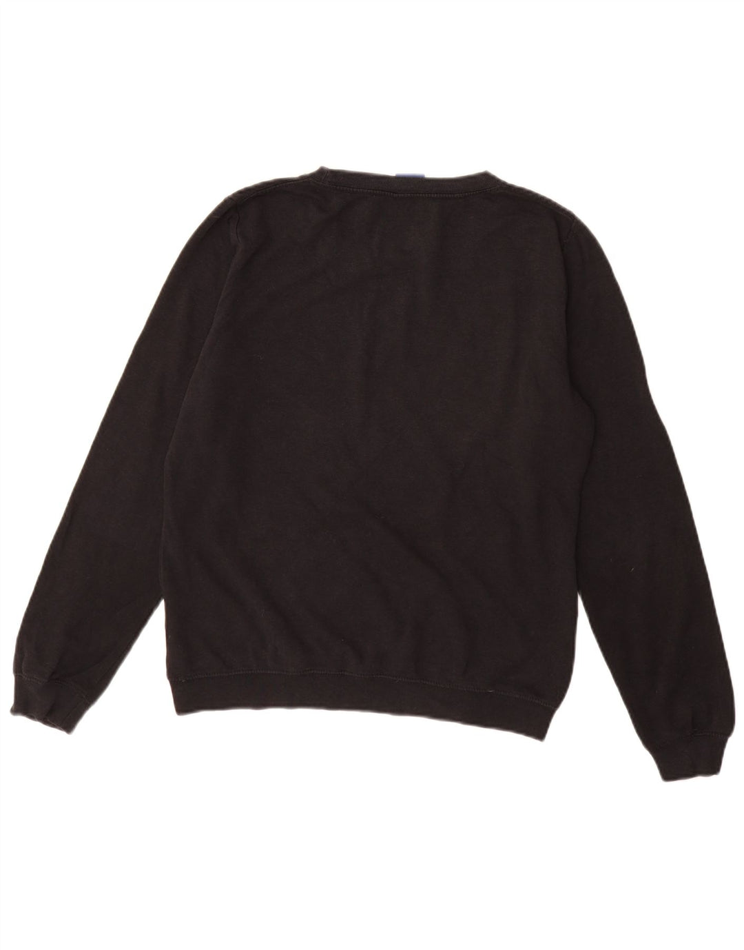 NIKE Damen Grafik-Sweatshirt-Pullover UK 14 Mittelschwarze Baumwolle