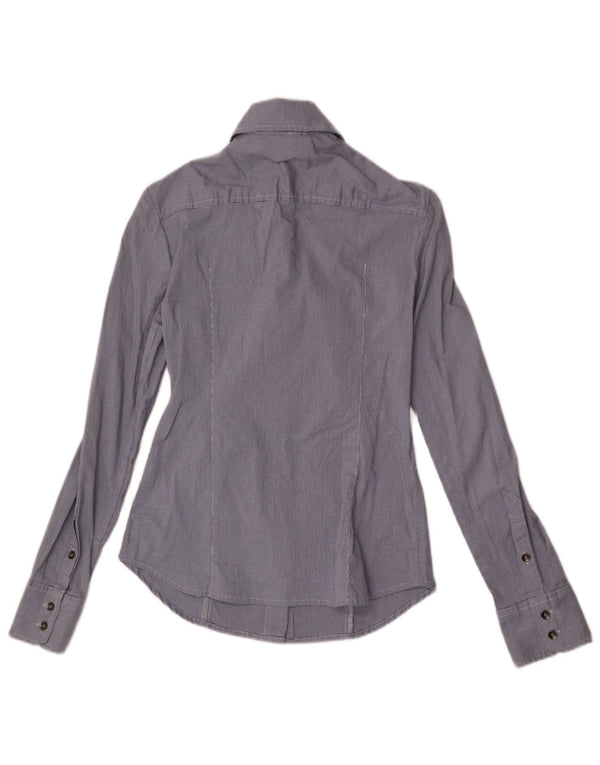 Murphy & Nye Damen Chicago Ill Hemd UK 18 XL Marineblaue Hahnentritt-Baumwolle