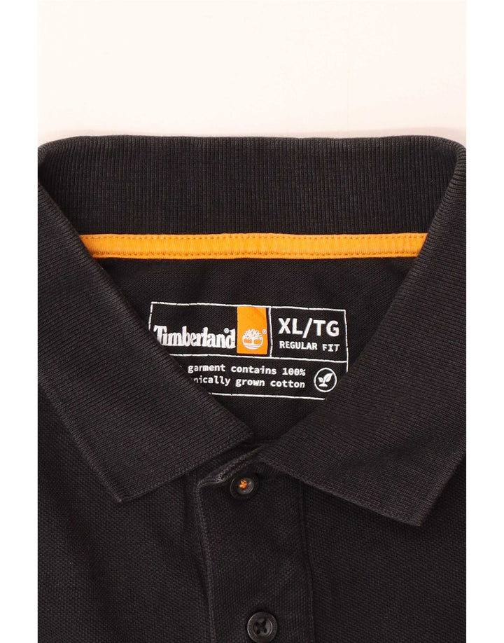 Timberland Herren Regular Fit Poloshirt XL Schwarz Baumwolle