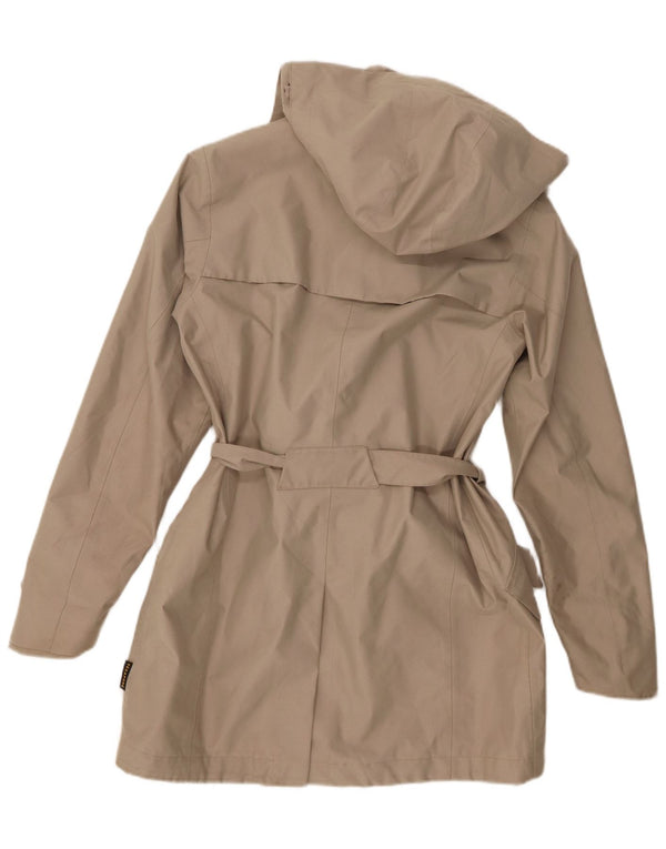 Jack Wolfskin Damen-Trenchcoat mit Kapuze, Größe S, Beige, Polyester