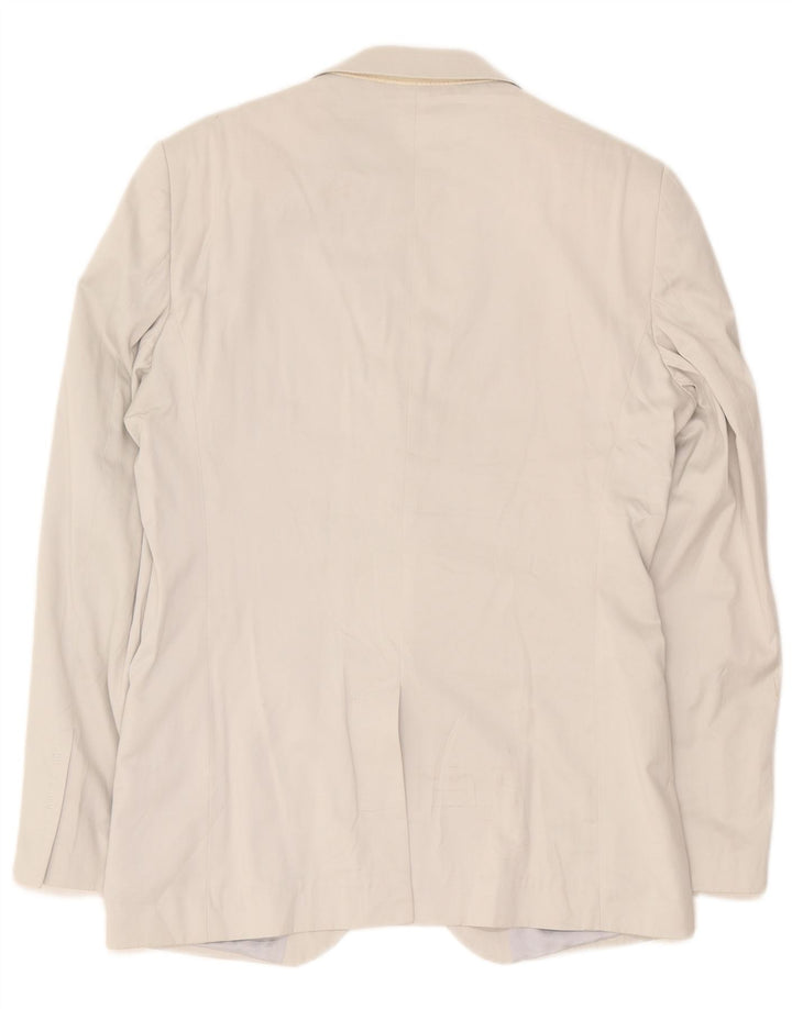 Zara Herren-Blazer mit 2 Knöpfen, EU 52, große beige Baumwolle