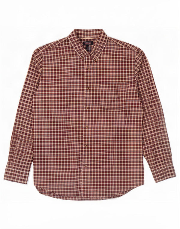 Chaps Herrenhemd 2XL, rot kariert, Baumwolle