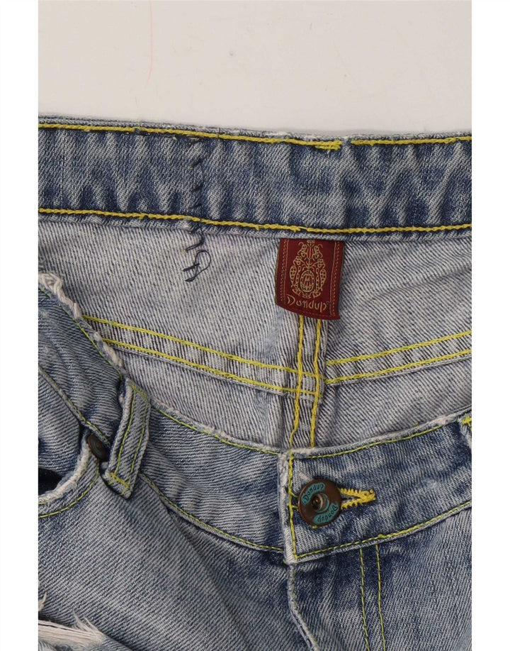 Dondup Damen Cargo Distressed Cropped Jeans W28 L24 Blau