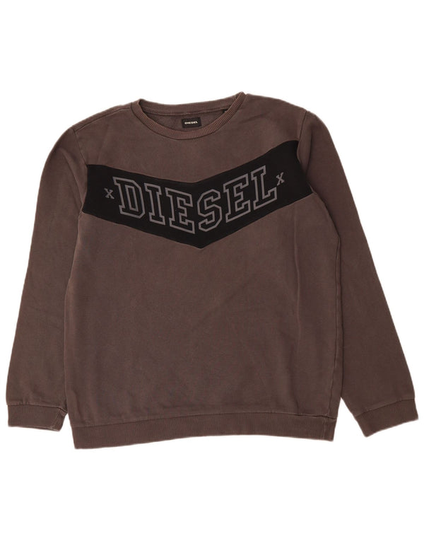 Diesel Herren-Sweatshirt mit Grafik, Größe S, Grau, Farbblock