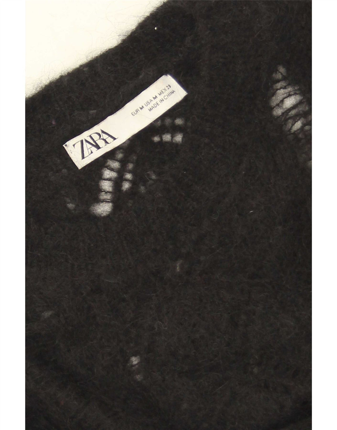 Zara Damen-Pullover mit Rundhalsausschnitt, Gr. 14, mittelschwarz