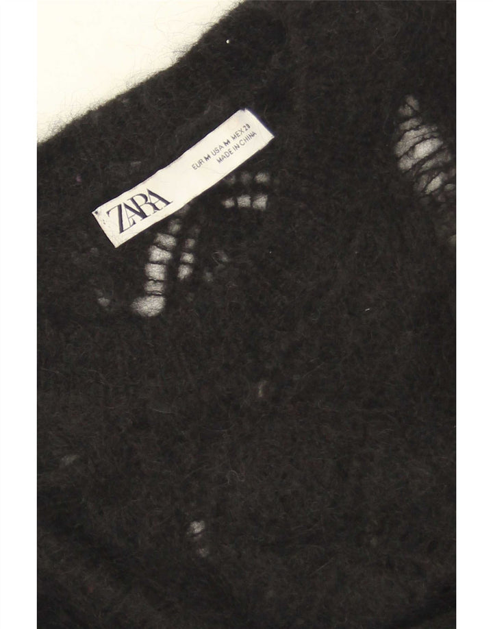 Zara Damen-Pullover mit Rundhalsausschnitt, Gr. 14, mittelschwarz