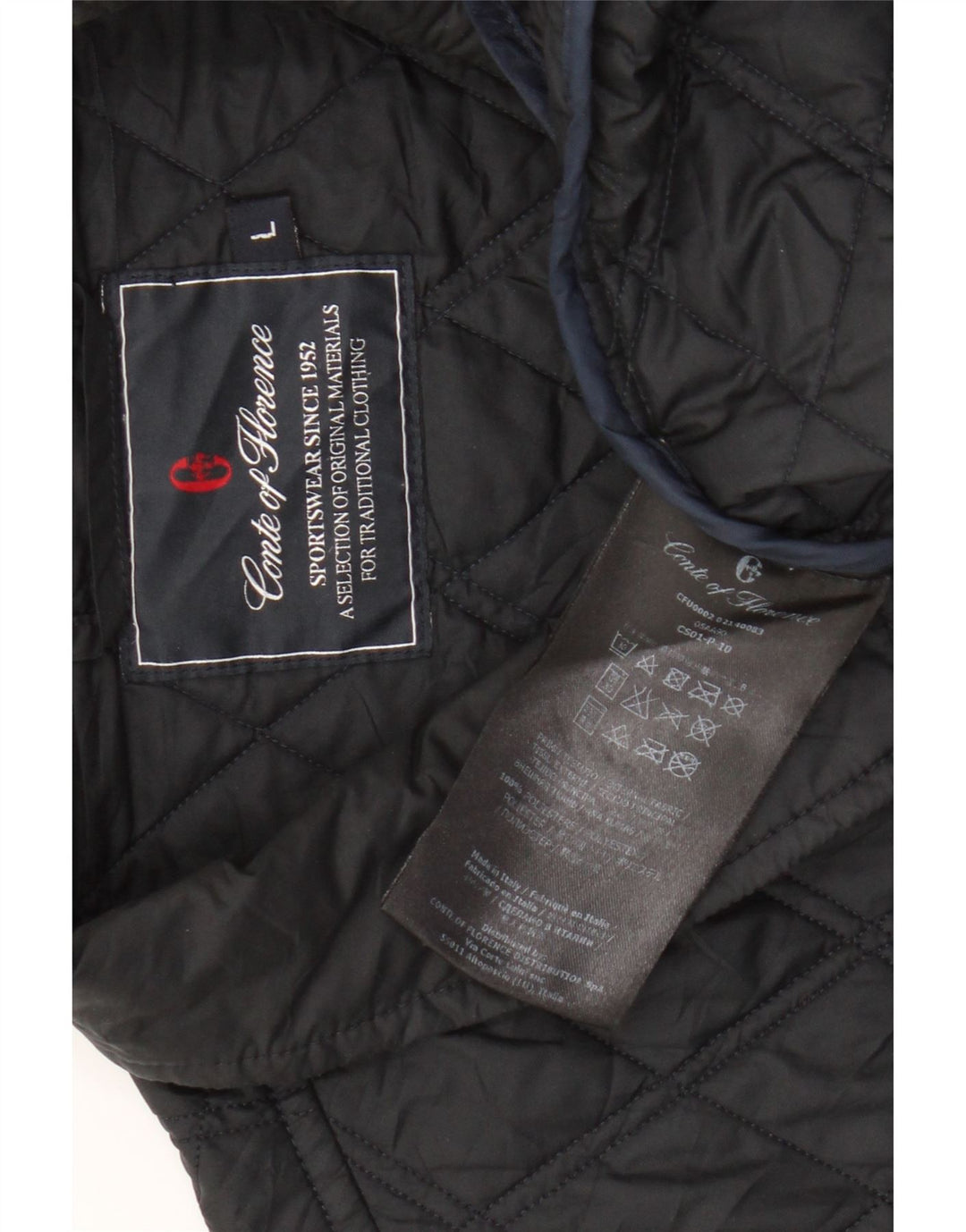 Conte of Florence Herren-Steppweste, UK 40, Größe L, Marineblau, Polyester