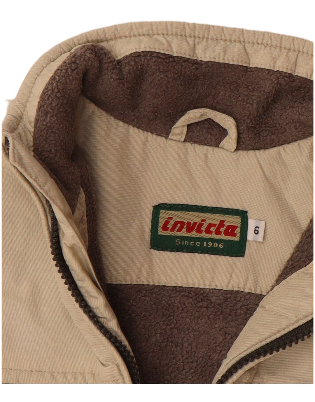 INVICTA Boys Windbreaker Coat 5-6 Years Beige Polyamide