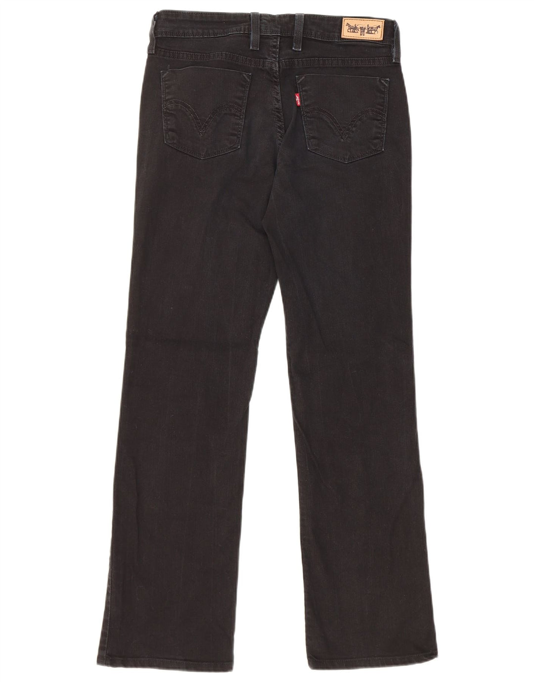 Levi's Damen 627 Straight Jeans W29 L30 Schwarze Baumwolle