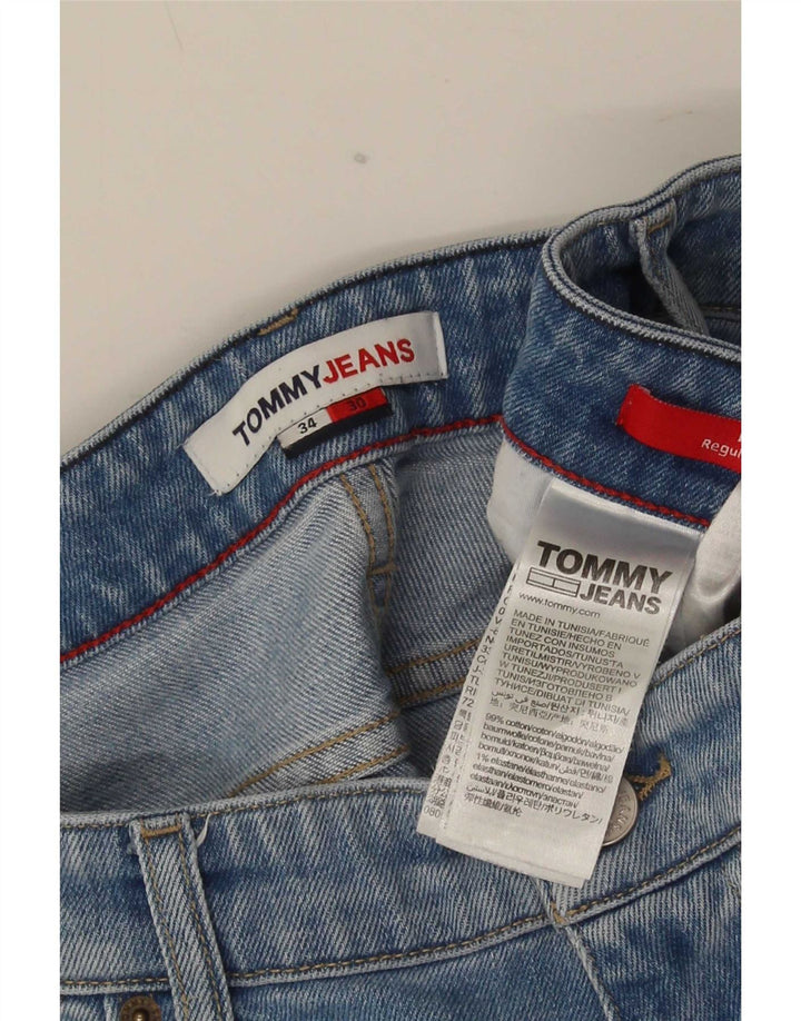 Tommy Hilfiger Herren Regular Straight Jeans W34 L27 Blaue Baumwolle