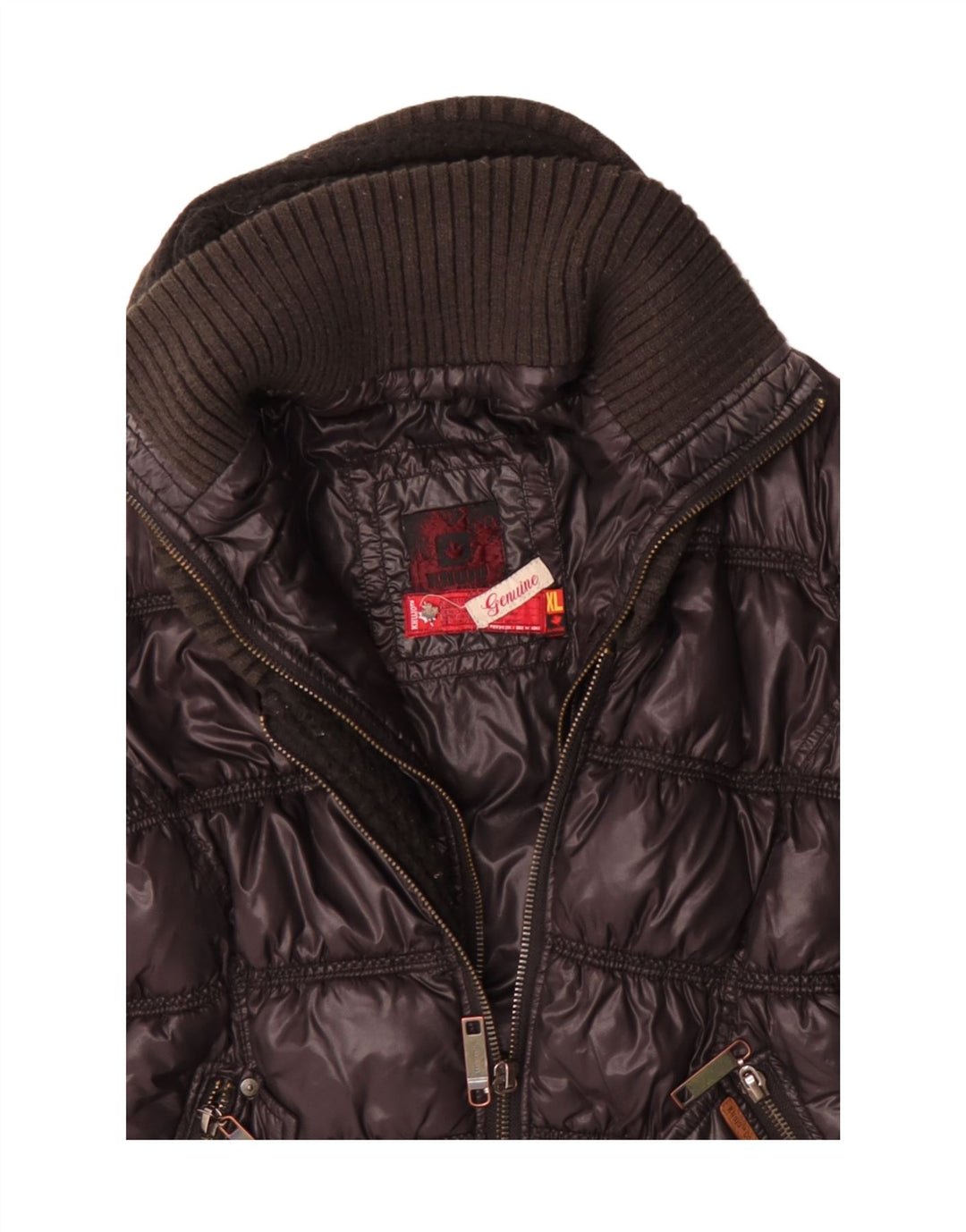 KHUJO Wattierte Damenjacke mit Kapuze UK 18 XL Marineblau