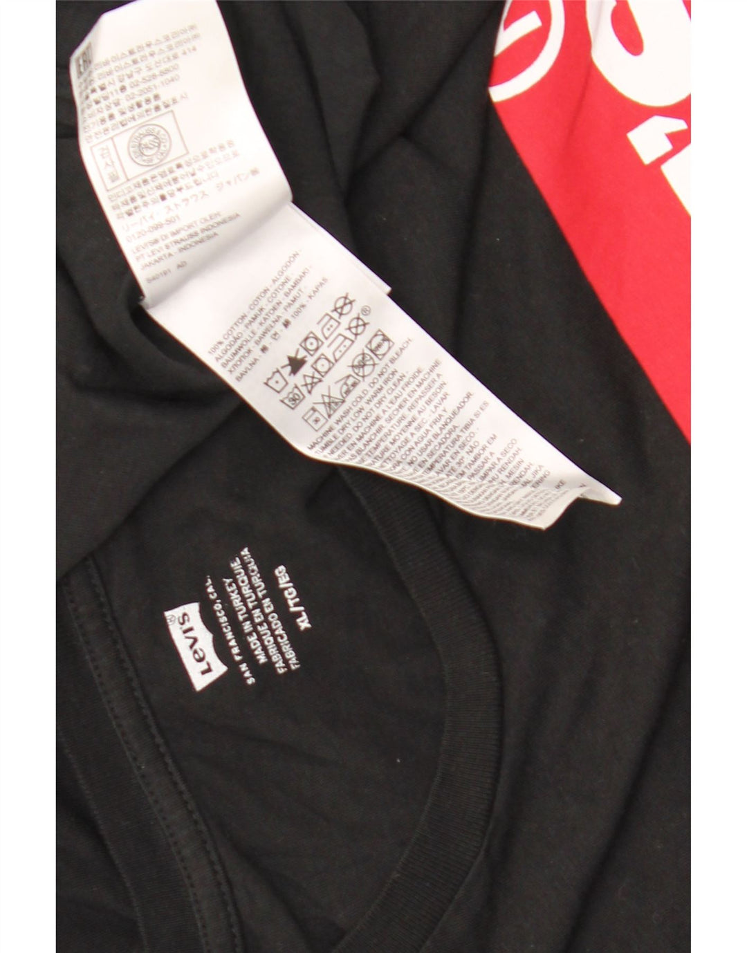 Levi's Herren Graphic Top Langarm XL Schwarz Baumwolle