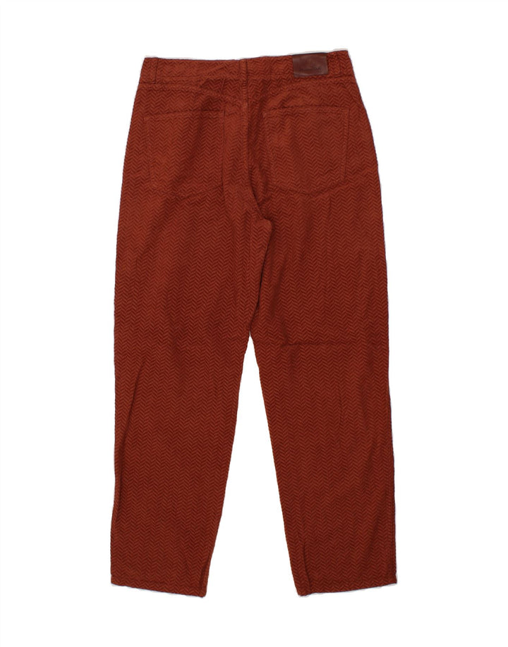 MASSIMO DUTTI Womens Casual Trousers EU 40 Medium W30 L30 Brown Chevron Vintage Massimo Dutti and Second-Hand Massimo Dutti from Messina Hembry 