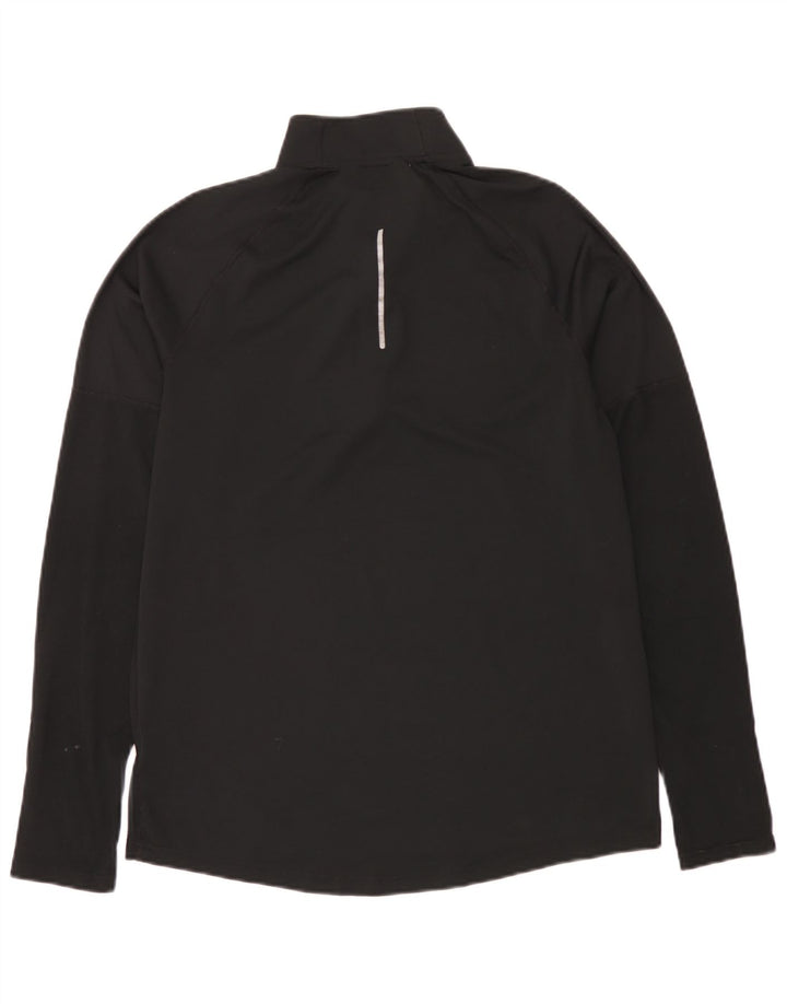 Nike Herren Dri Fit Pullover-Trainingsanzugoberteil mit Reißverschluss, Mittelschwarzes Polyester