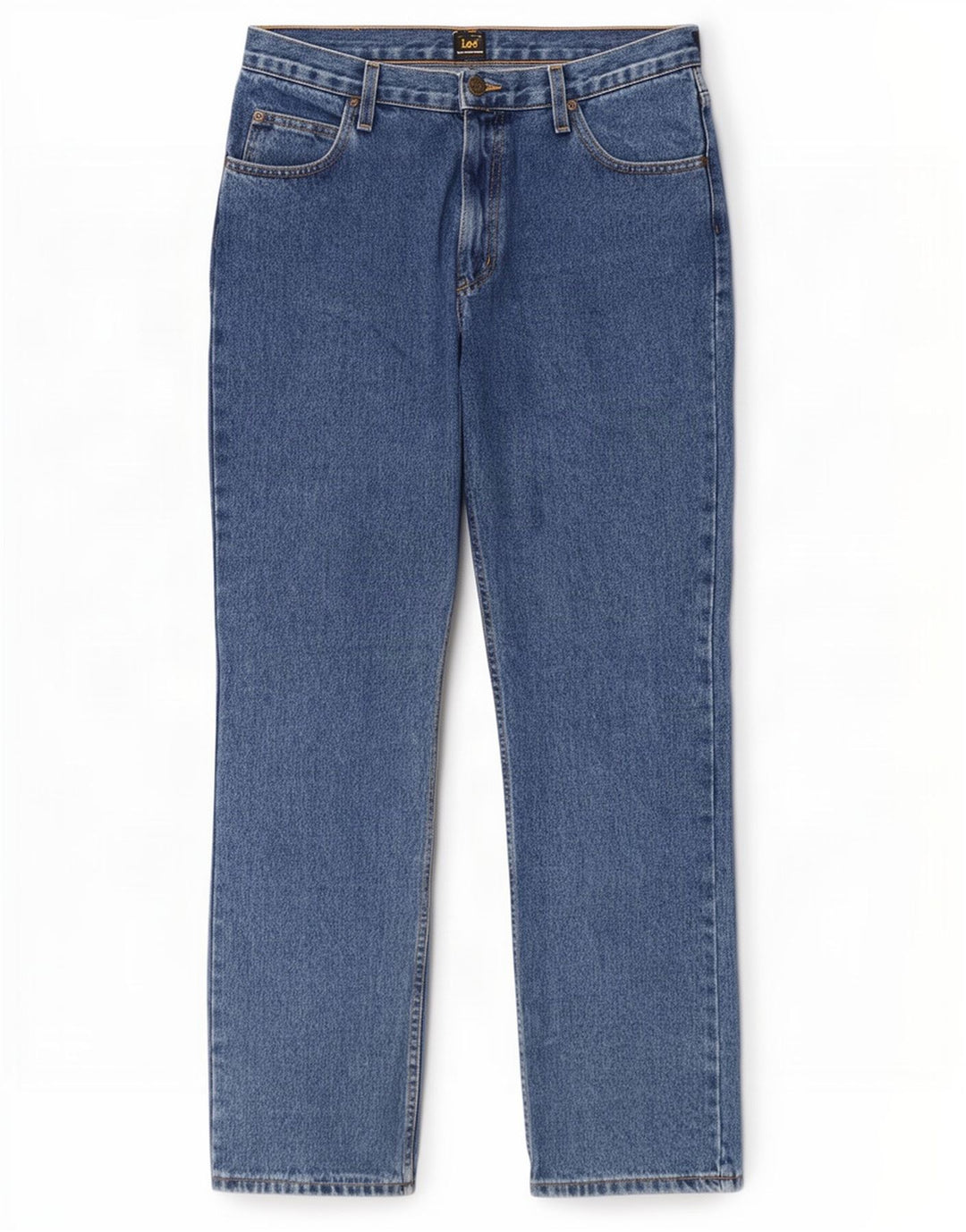 Lee Herren Brooklyn Straight Jeans W34 L32 Blaue Baumwolle