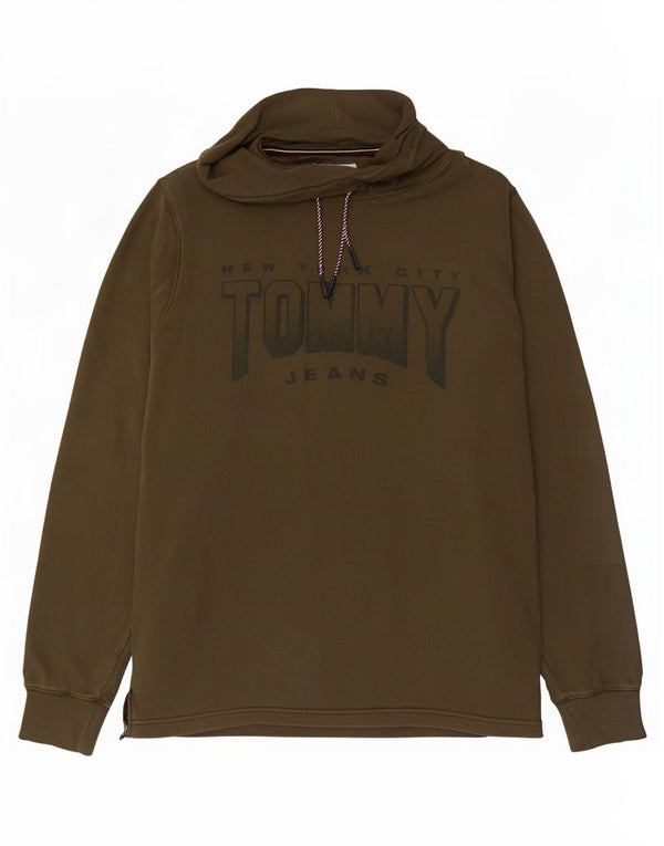 Tommy Hilfiger Herren-Sweatshirt mit Rollkragen, Grafik, XL, Khaki, Baumwolle