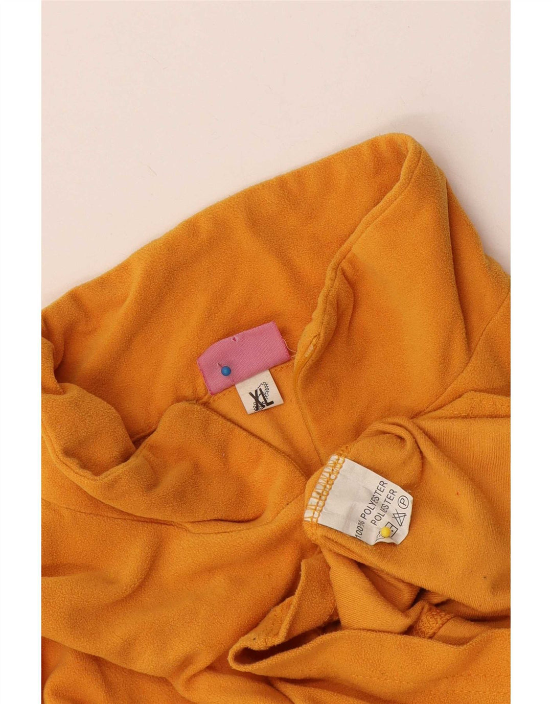 Asics Damen-Fleecepullover mit Reißverschluss am Hals, UK 18, XL, Gelb, Polyester