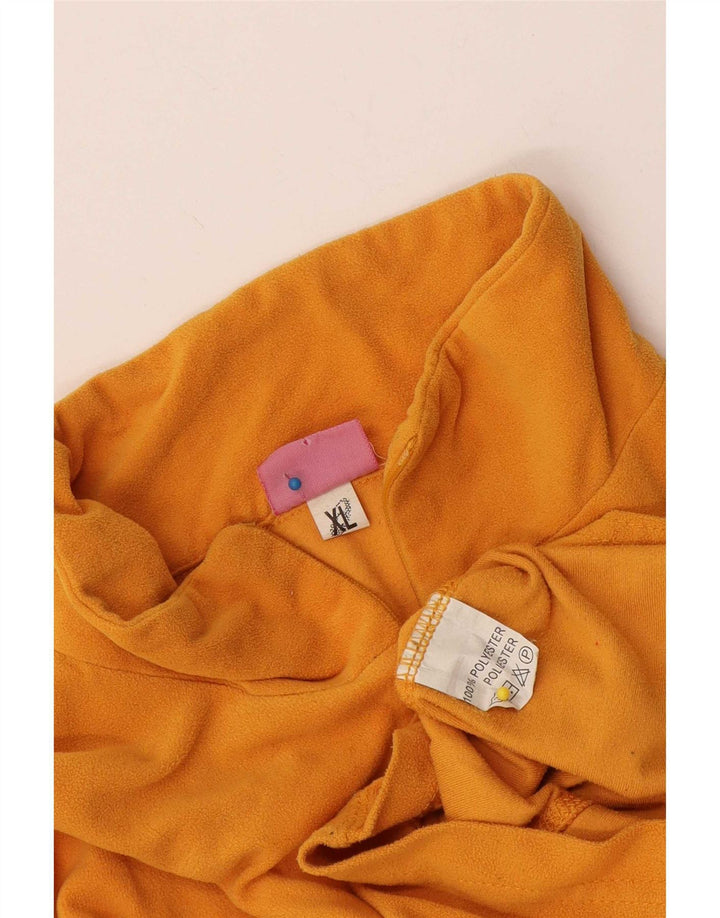 Asics Damen-Fleecepullover mit Reißverschluss am Hals, UK 18, XL, Gelb, Polyester