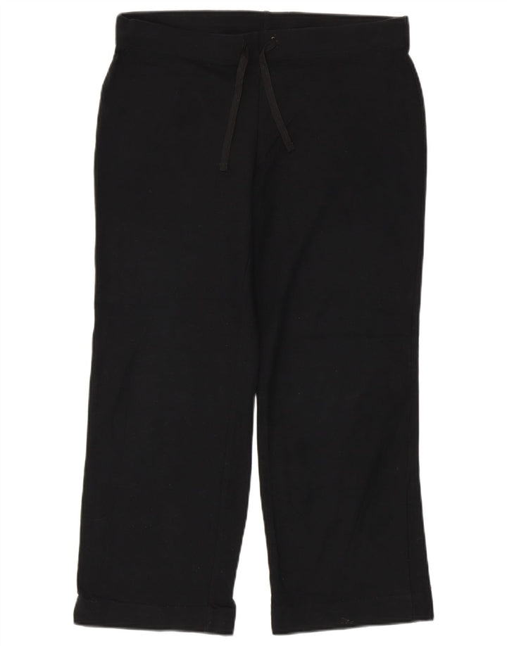 Marks & Spencer Capri-Trainingshose für Damen, UK 12, mittelschwarz, Baumwolle