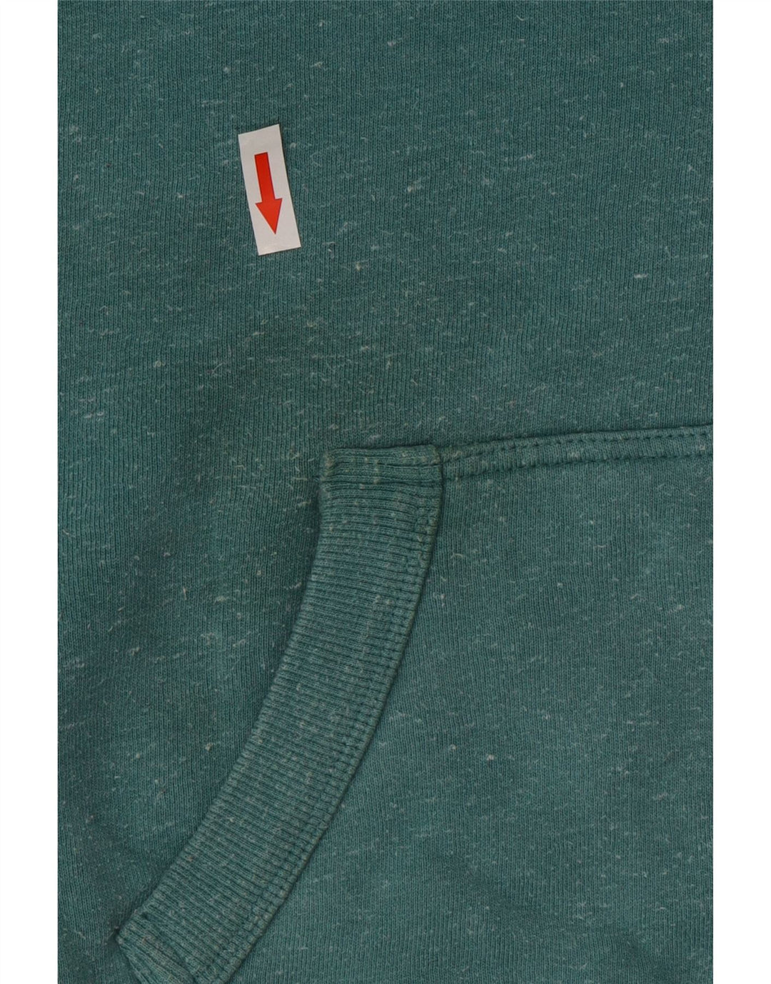Superdry Herren-Kapuzenpullover mit Reißverschluss, mittelgrün gefleckte Baumwolle