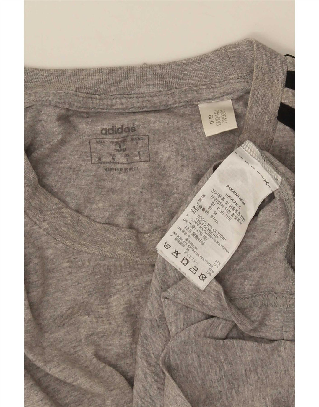 Adidas Herren T-Shirt Top Small Grau Baumwolle