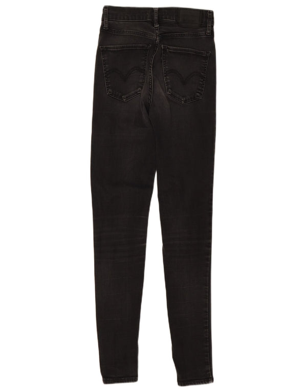 Levi's Damen Mile High Super Skinny Jeans W26 L30 Schwarz