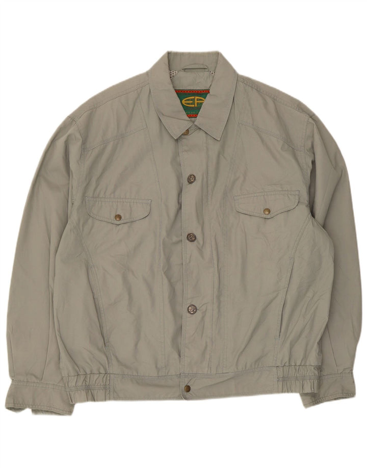 European Project Herren Bomberjacke Größe 40 Large Grau